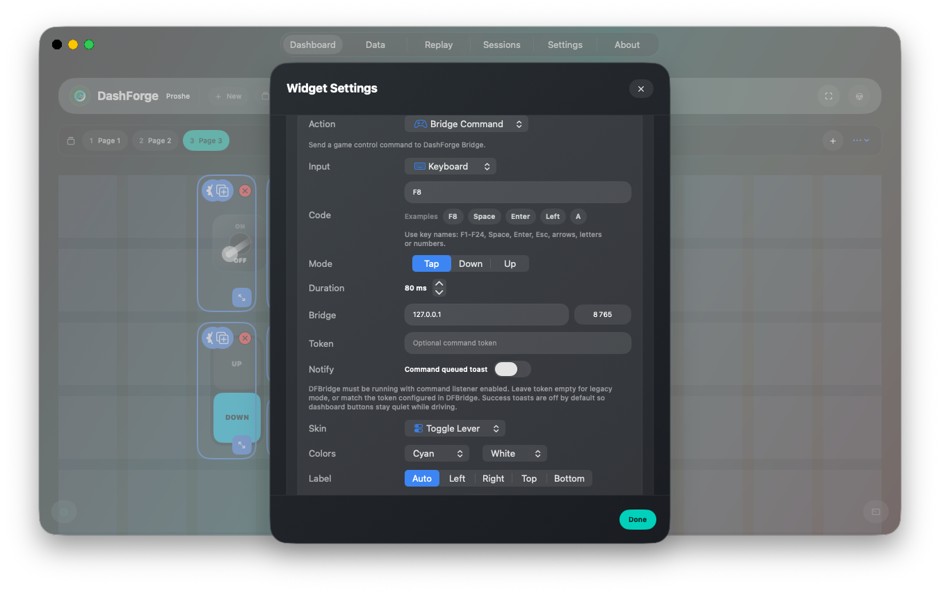 Action Buttons Settings