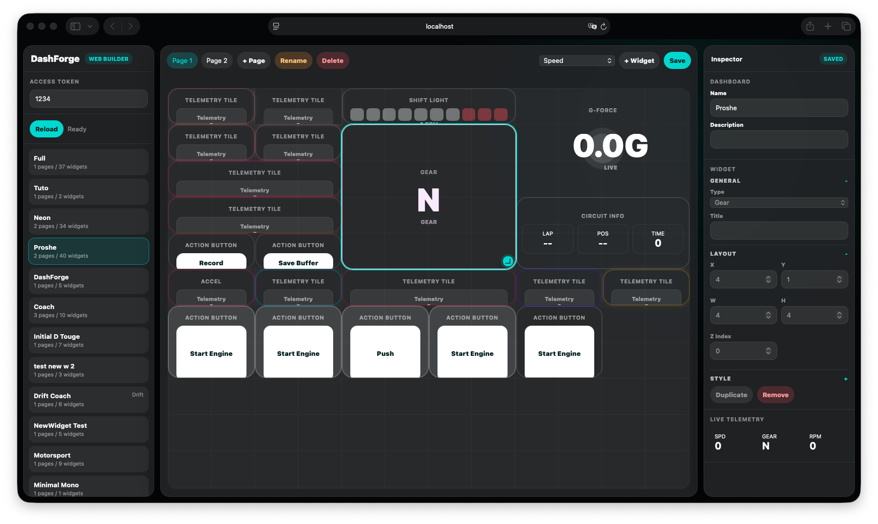 Dashboard Builder Web Builder