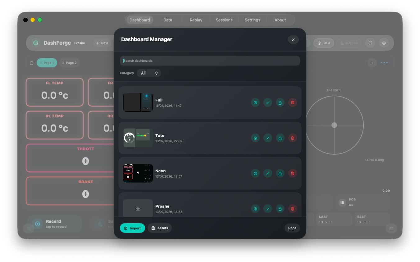 Import Export Dashboard Export