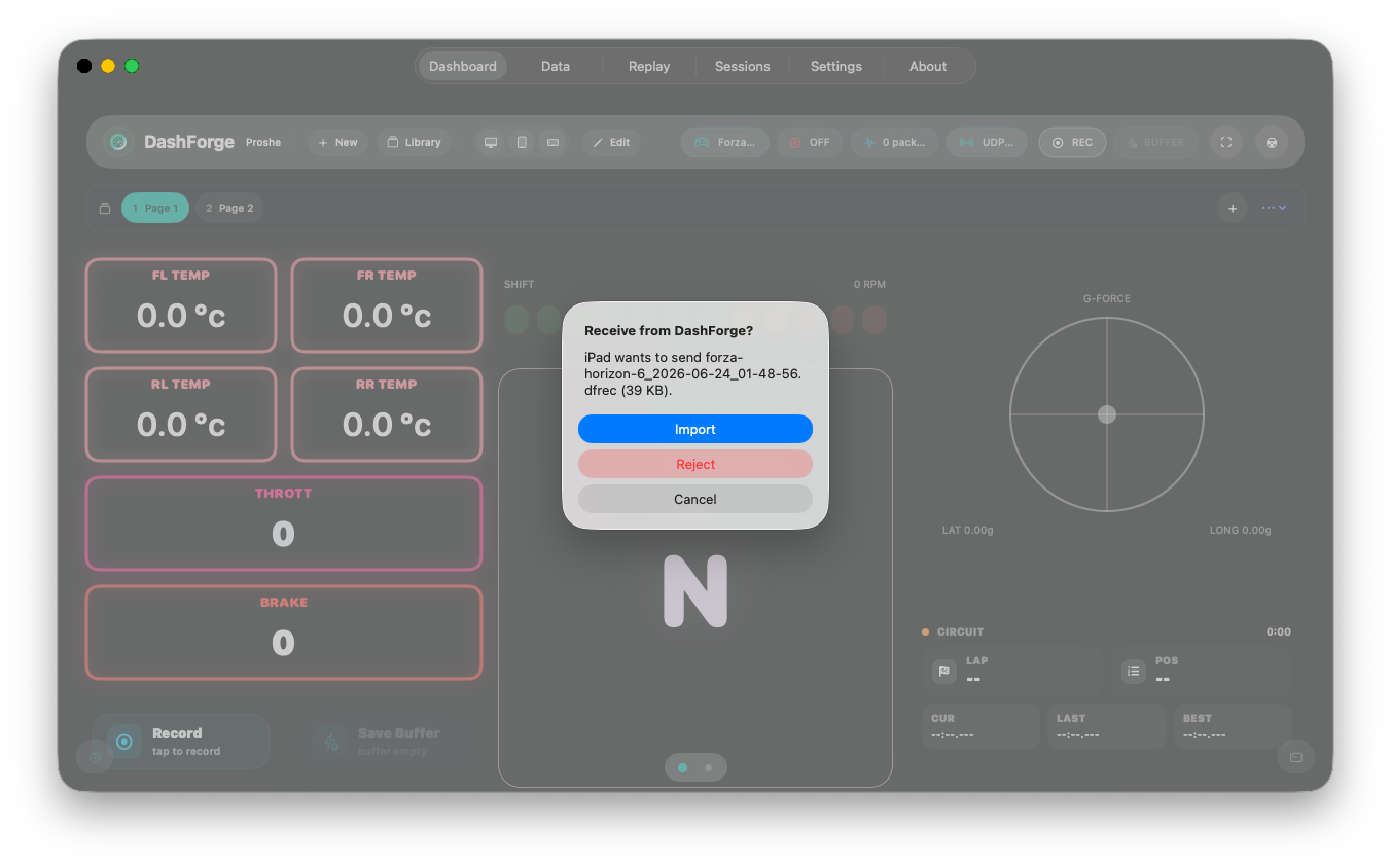 Network Sharing Receive Confirmation