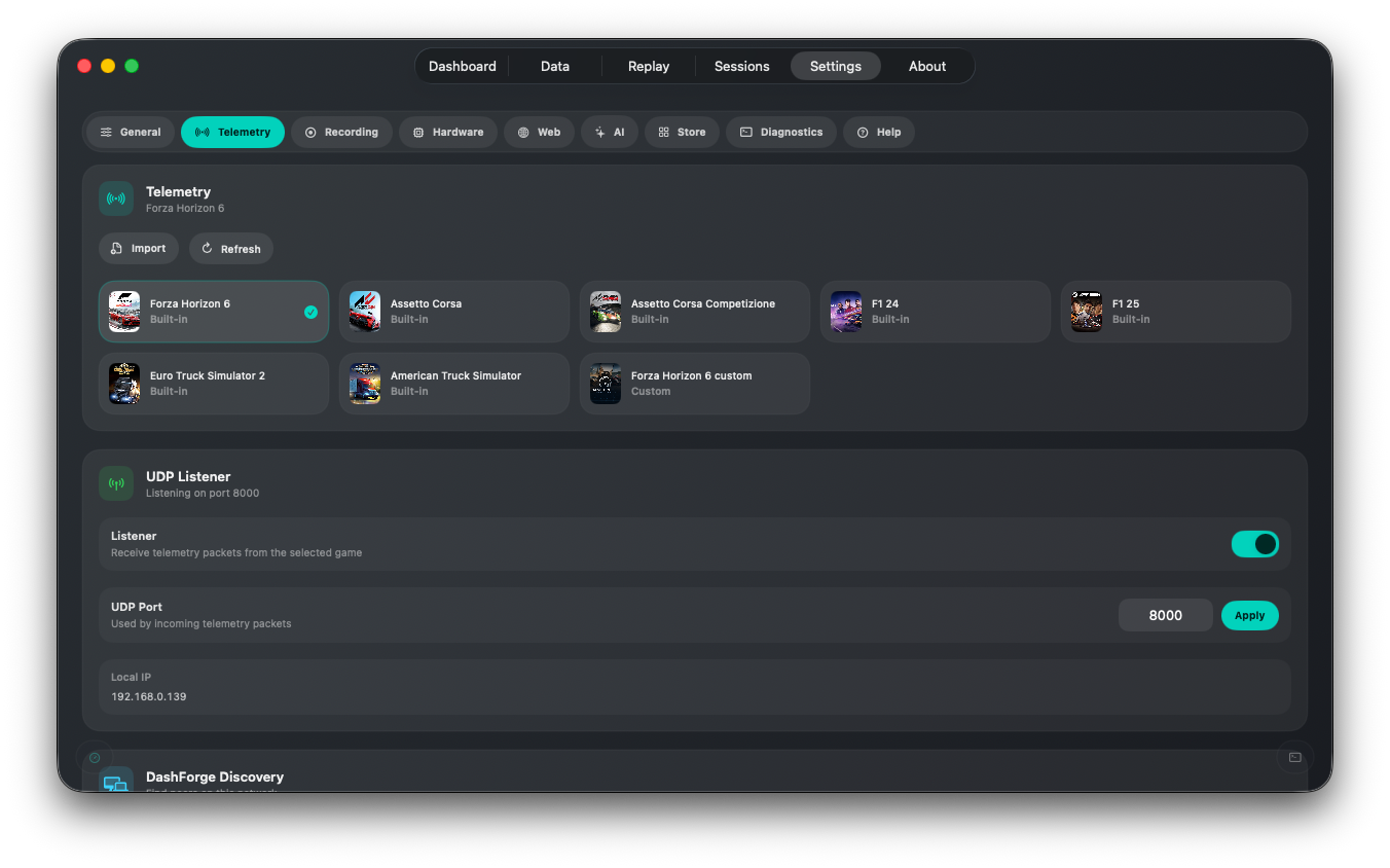 Supported Games Profile Picker