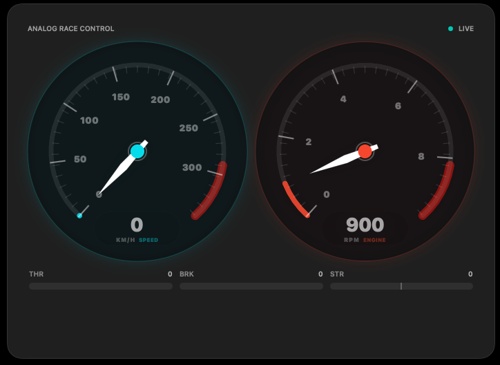 Widgets Race Control