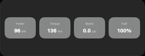 Engine Stats widget