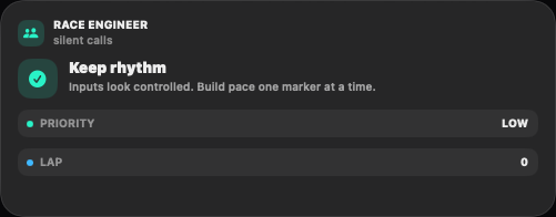 Race Engineer widget